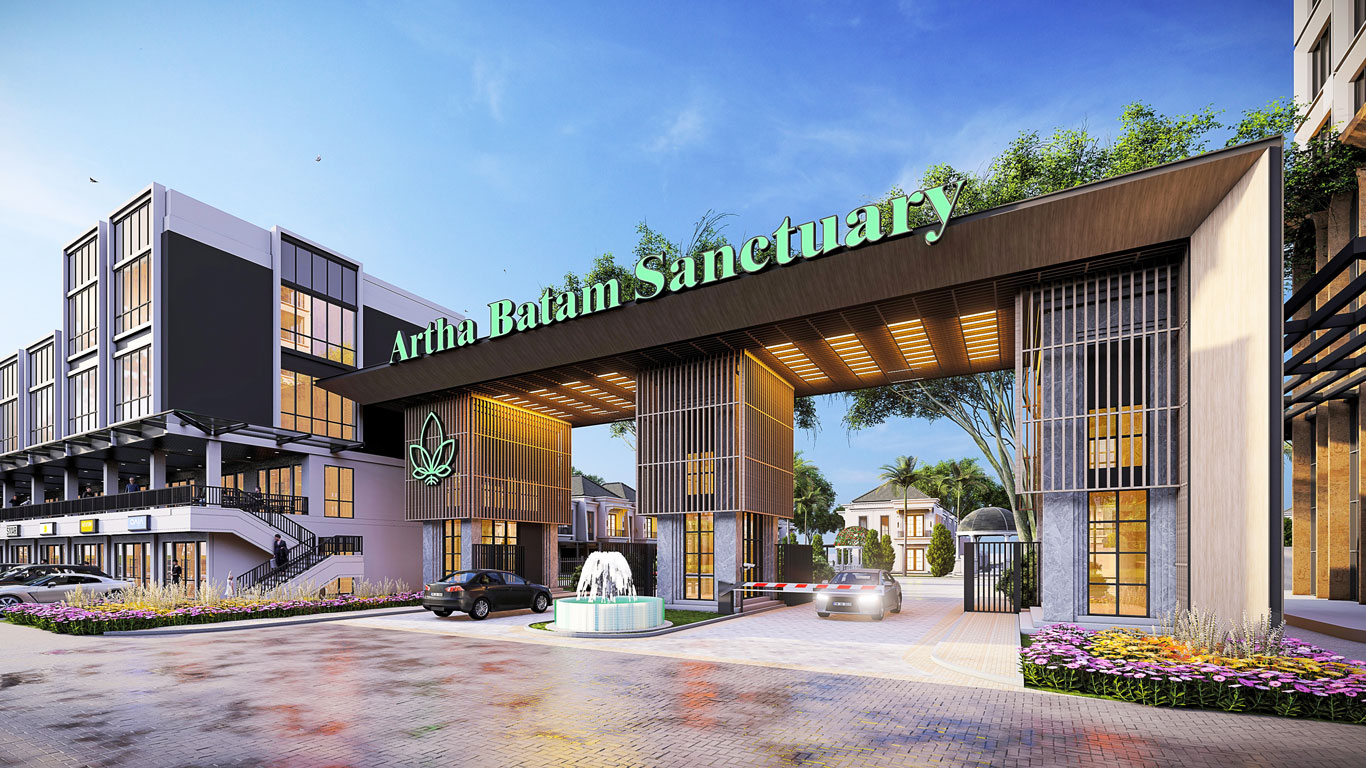 Render Gate dan Ruko Artha Batam Sanctuary